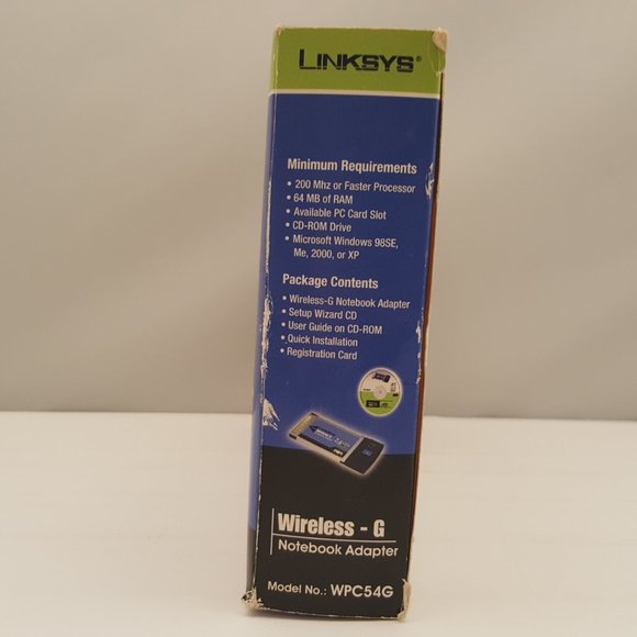 LINKSYS CISCO Wireless G Notebook Adapter Cardbus 2.4Ghz 802.11g WPC54G - Picture 2 of 8